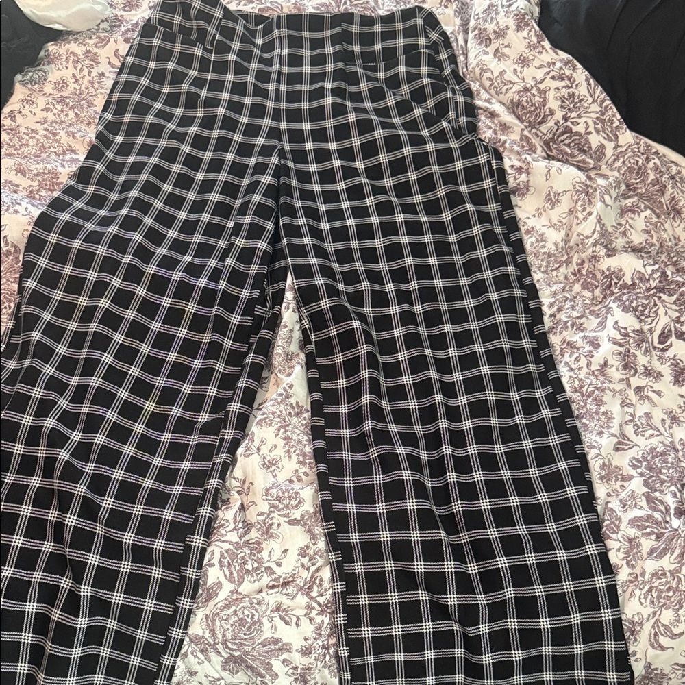 Torrid Black and White Checkered Pants